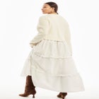 Tiered Mixed-Media Maxi Dress image number null