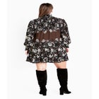 Cassia Puff Sleeves Ruffle Placement Dress image number null