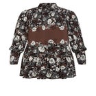 Cassia Puff Sleeves Ruffle Placement Dress image number null