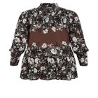 Cassia Puff Sleeves Ruffle Placement Dress image number null