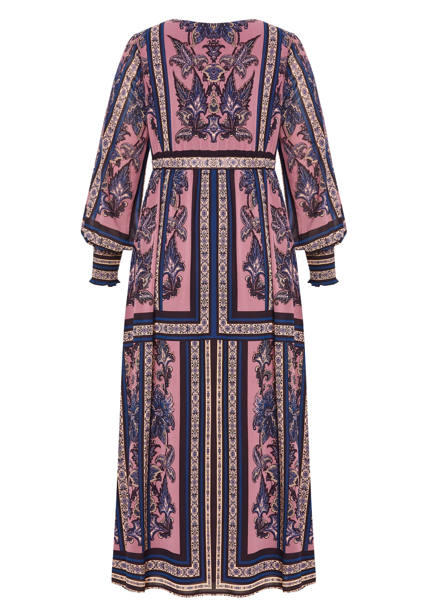 Serene Placement Sleeved Maxi Dress image number 4