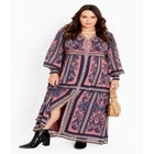 Serene Placement Sleeved Maxi Dress image number null