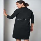 Faux Leather Trim Dress image number 1
