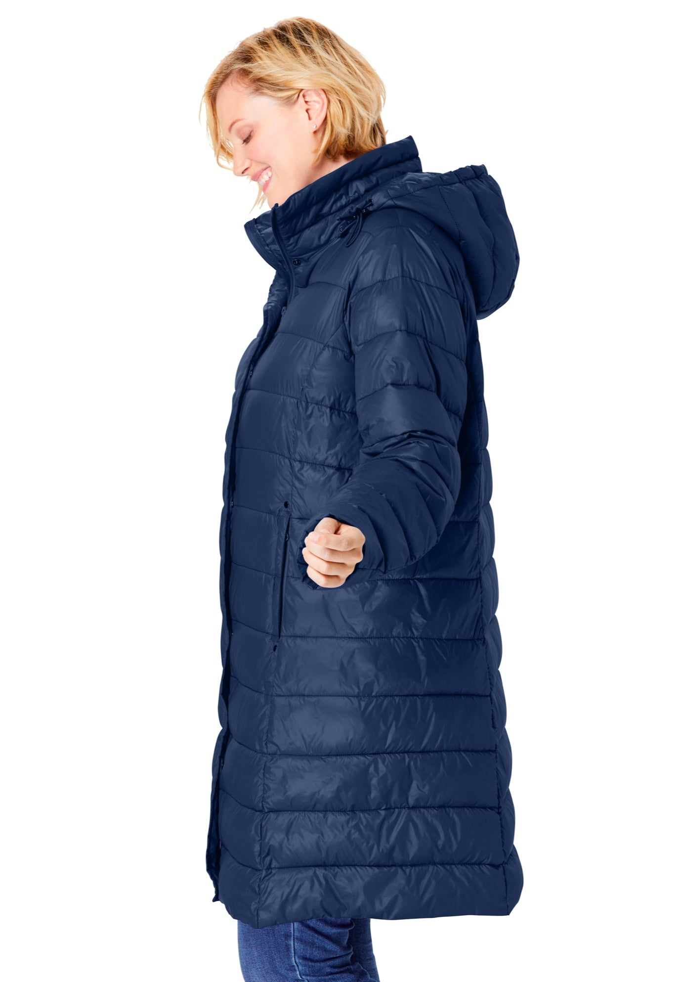 Long Packable Puffer Jacket image number 2