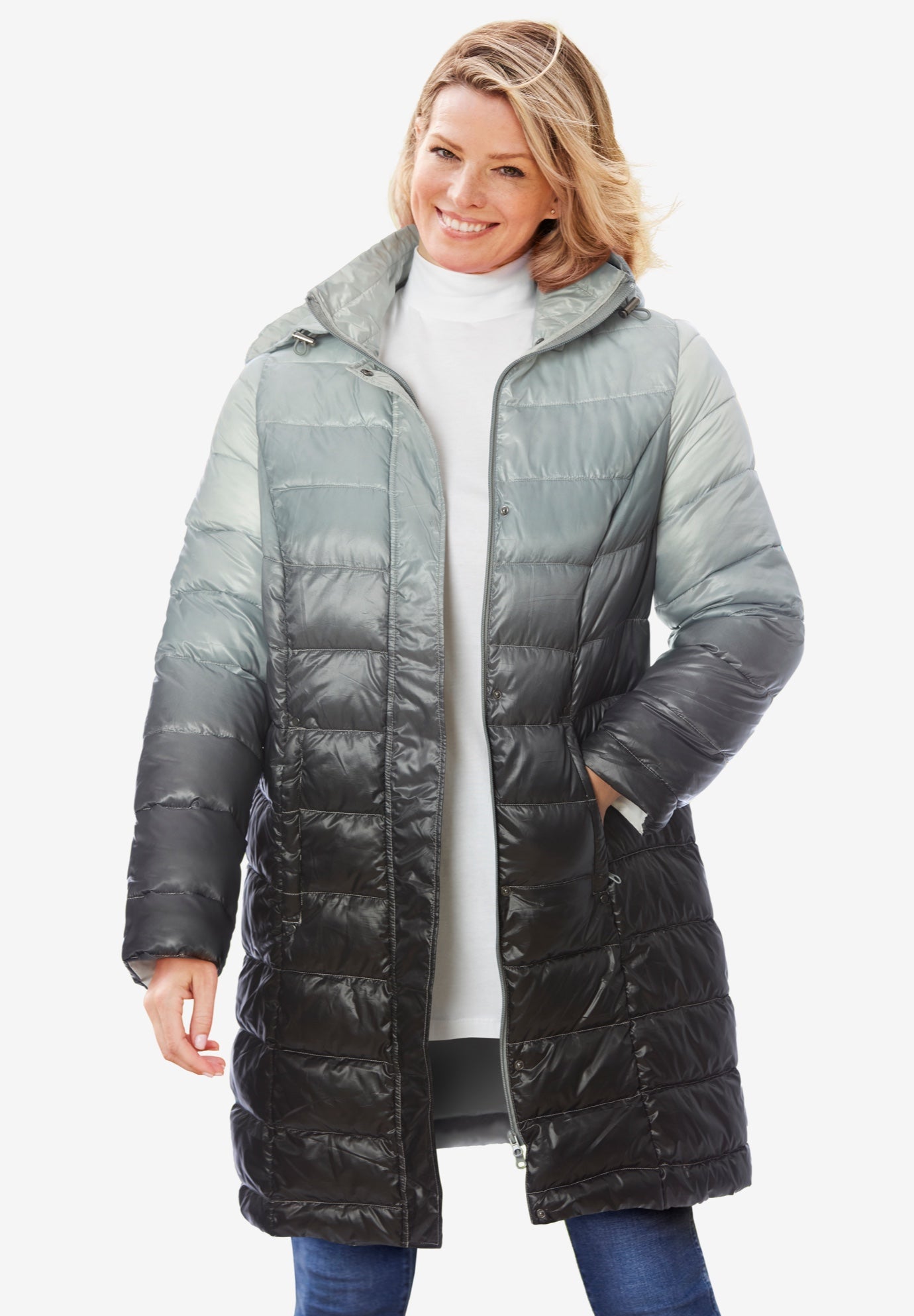 Long Packable Puffer Jacket image number 0