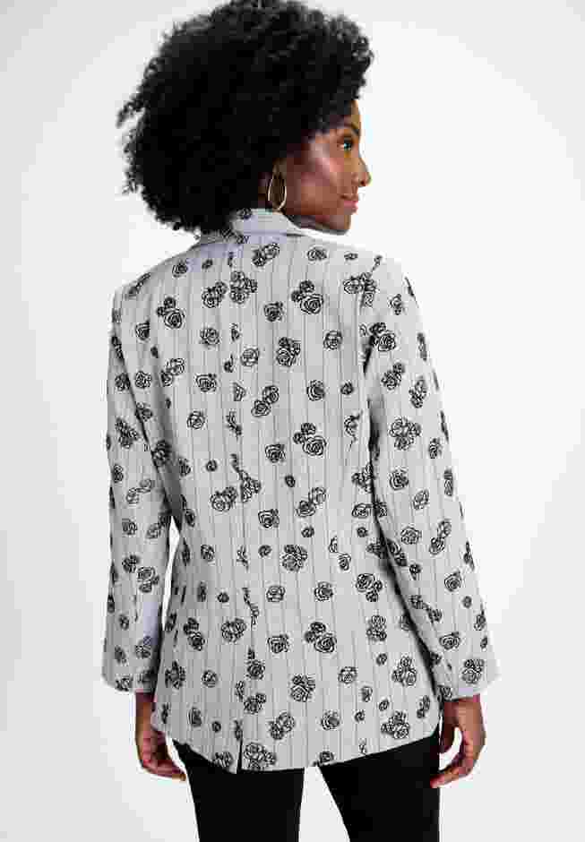 Flocked Floral Blazer image number 1