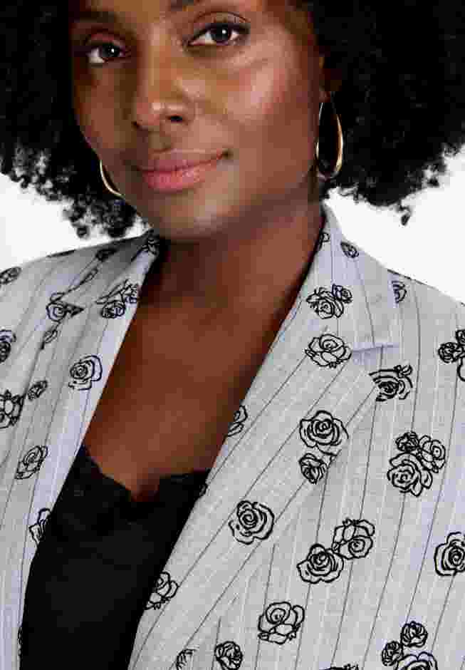 Flocked Floral Blazer image number 3