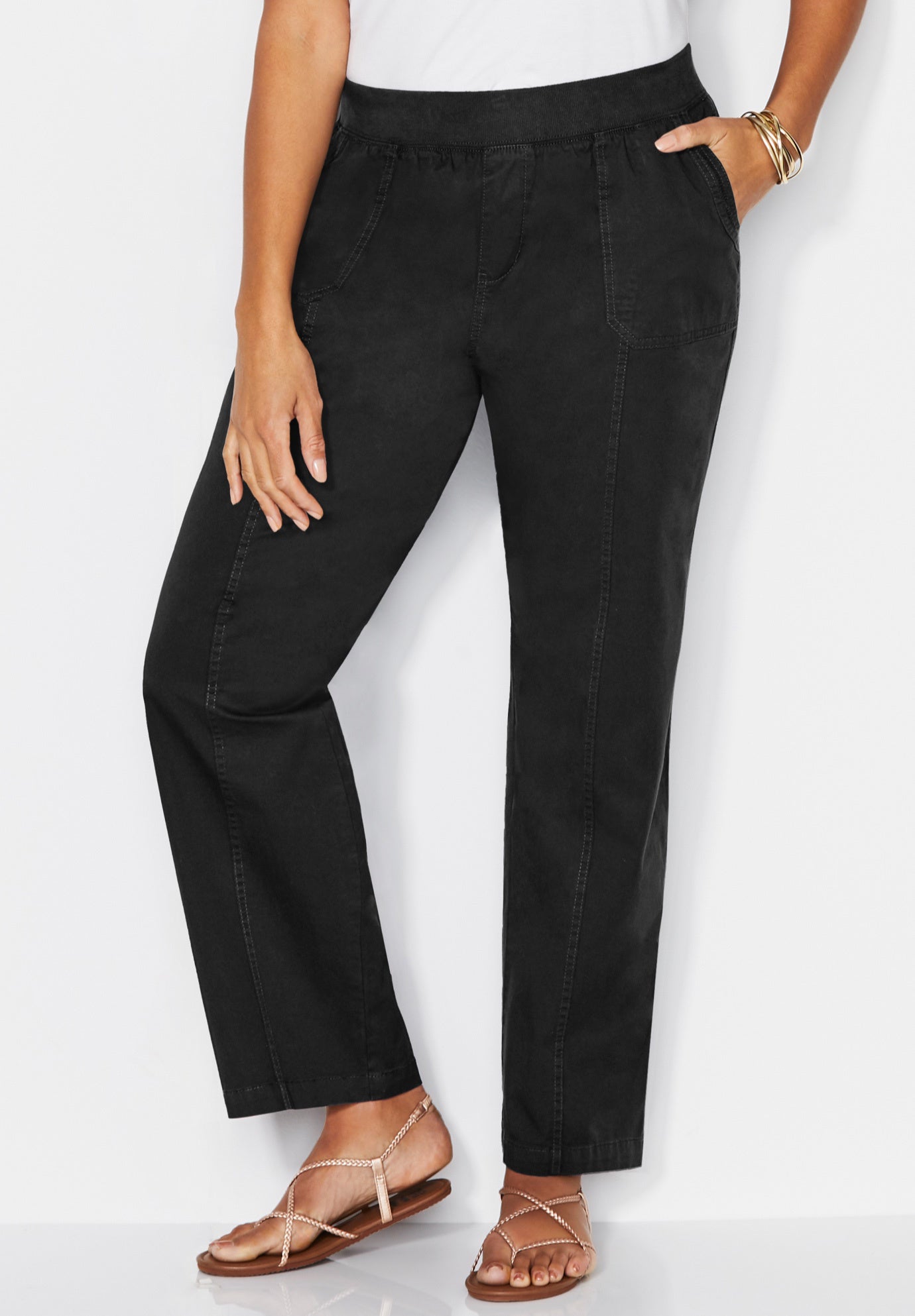Stretch Knit Waist Cargo Pant image number 0