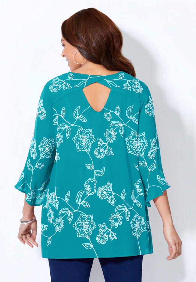 Embroidered Gauze Tunic image number 2