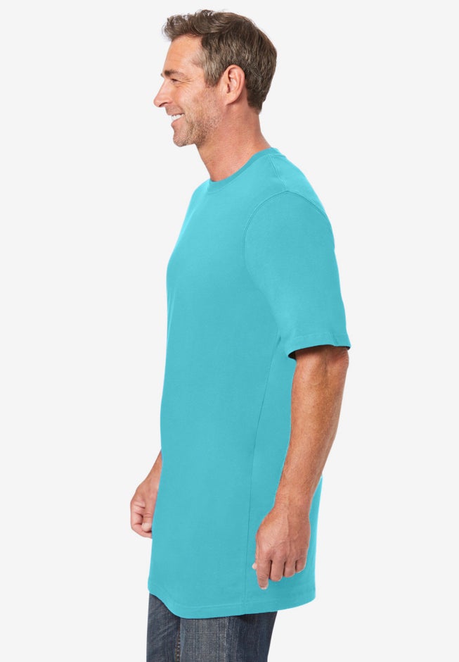 Shrink-Less&trade; Lightweight Longer-Length Crewneck T-Shirt image number 2