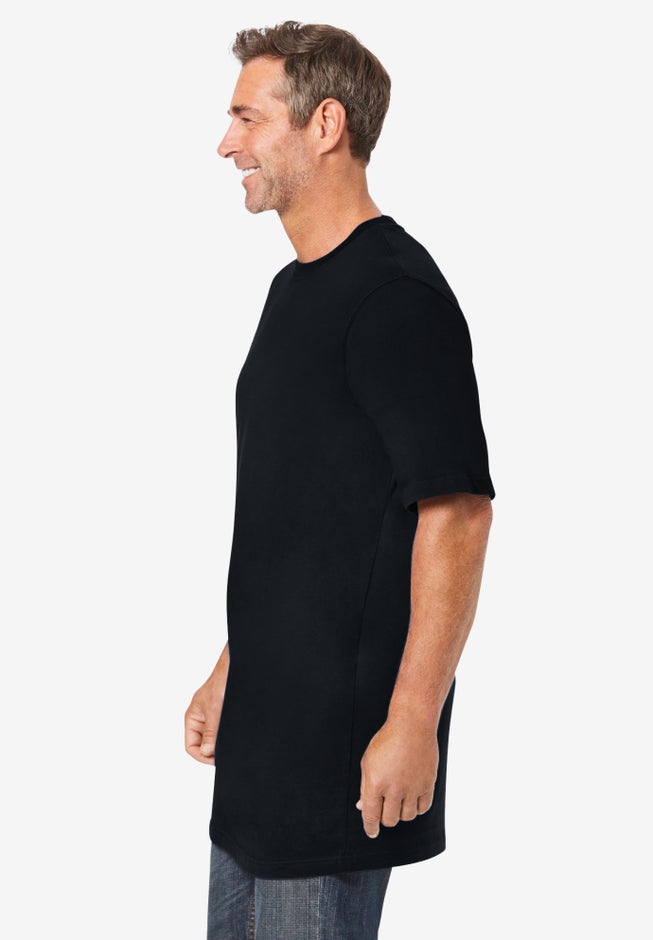 Shrink-Less Lightweight Longer-Length Crewneck T-Shirt image number 2