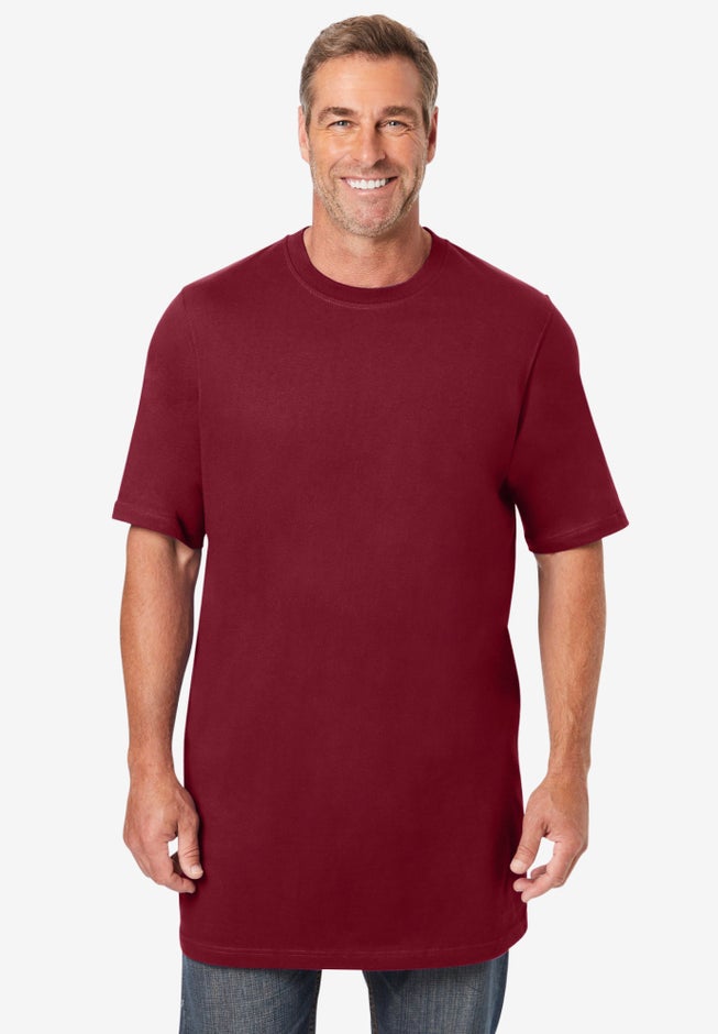 Shrink-Less&trade; Lightweight Longer-Length Crewneck T-Shirt image number 3