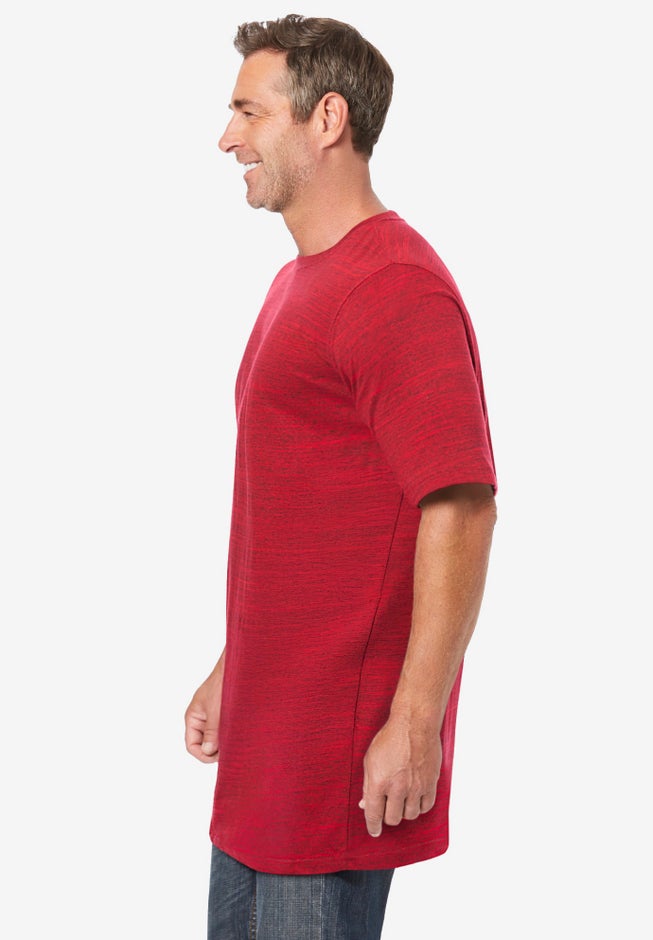 Shrink-Less™ Lightweight Longer-Length Crewneck T-Shirt image number 2