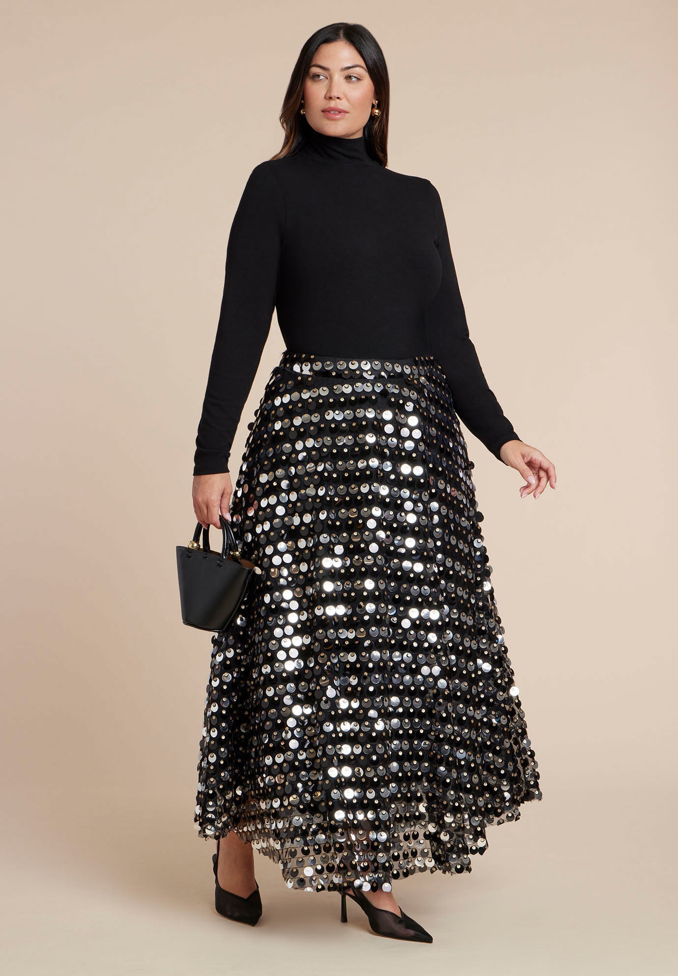 Sequin Paillette Full Skirt image number 0