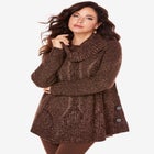 Cowl Neck Cable Pullover Sweater image number 0