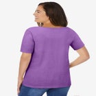 Crochet-Trim Knit Top image number null