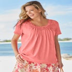 Crochet-Trim Knit Top image number null