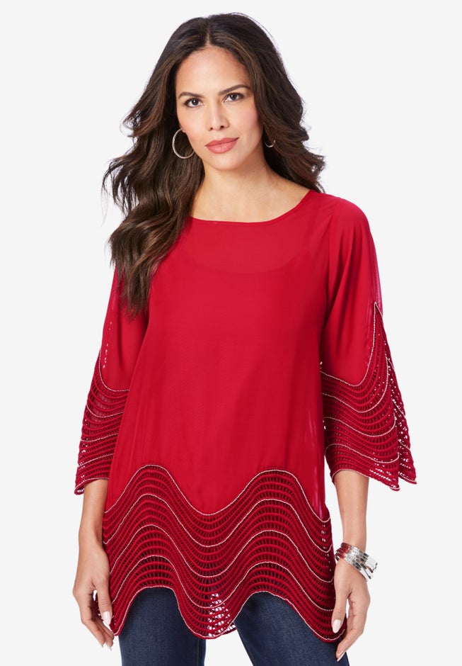Embellished Georgette Tunic image number 0