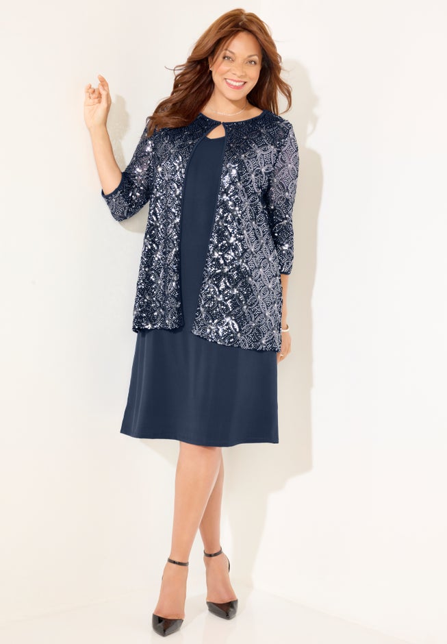 Mesh Flyaway Sheath Dress image number 5