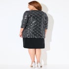 Mesh Flyaway Sheath Dress image number null