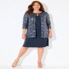 Mesh Flyaway Sheath Dress image number null