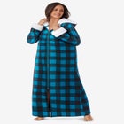 Sherpa-Lined Long Hooded Robe image number null