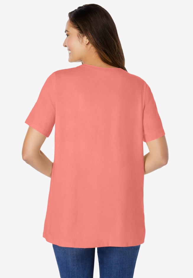 Eyelet Henley Tee image number 1