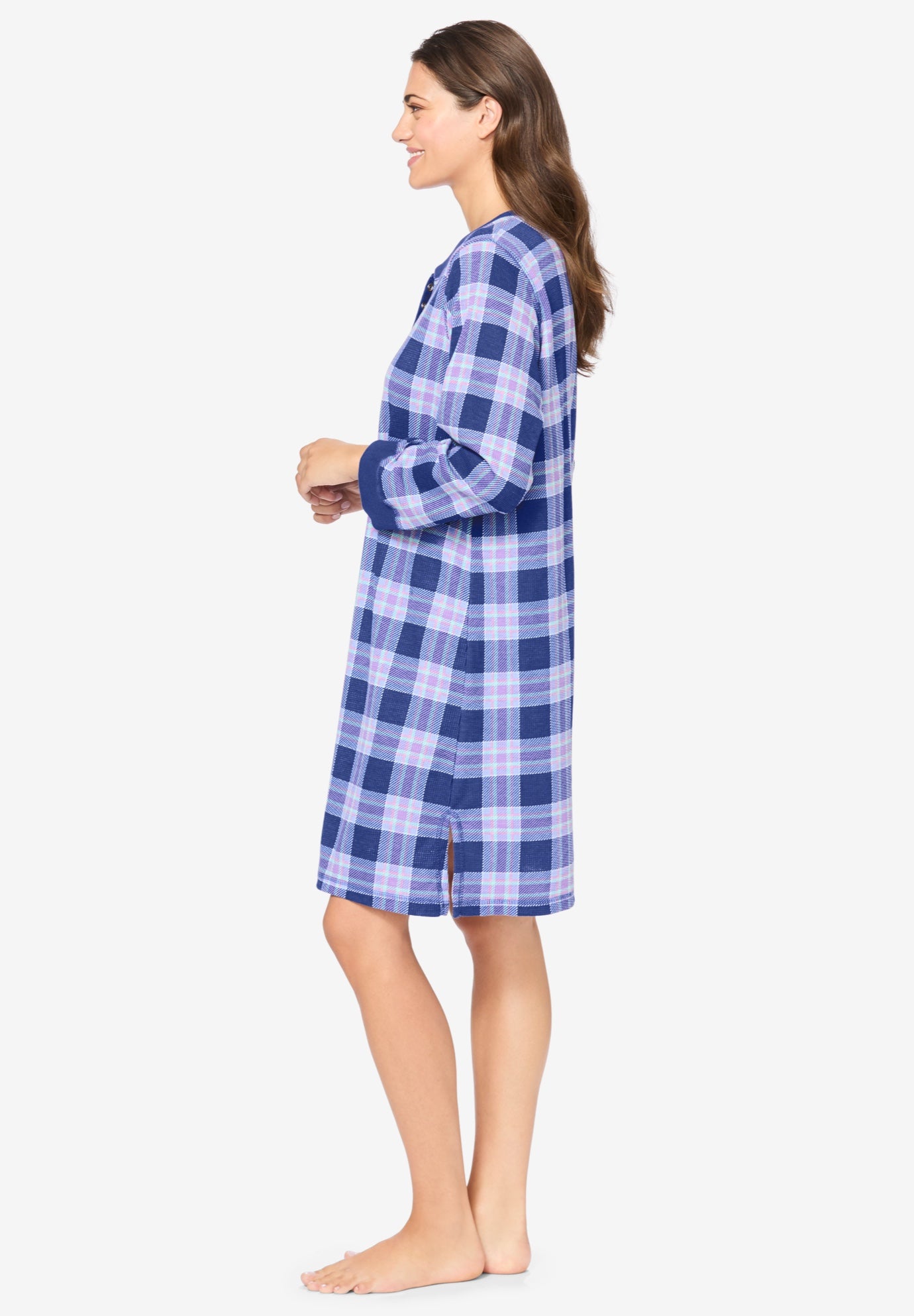 Thermal Henley Sleepshirt  image number 2