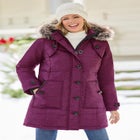 Heathered Down Puffer Coat image number null