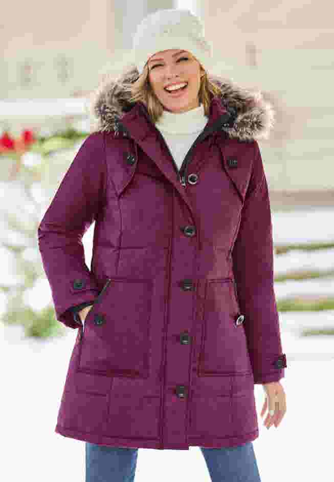 Heathered Down Puffer Coat image number 5