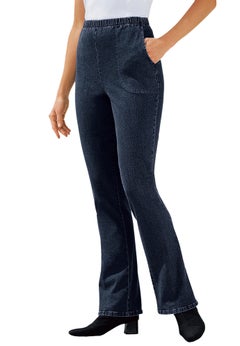 Fineline Stretch Denim Pull-On Bootcut Jeans