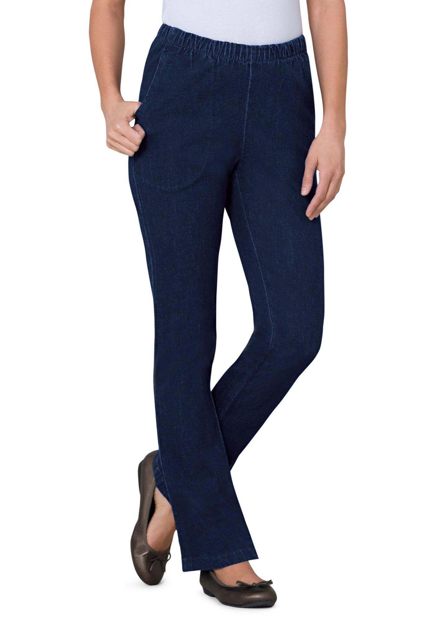 Fineline Stretch Denim Pull-On Bootcut Jeans image number 0