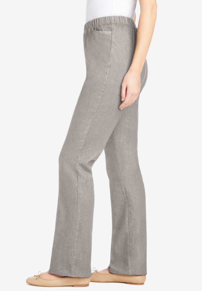 Fineline Stretch Denim Pull-On Bootcut Jeans image number 2