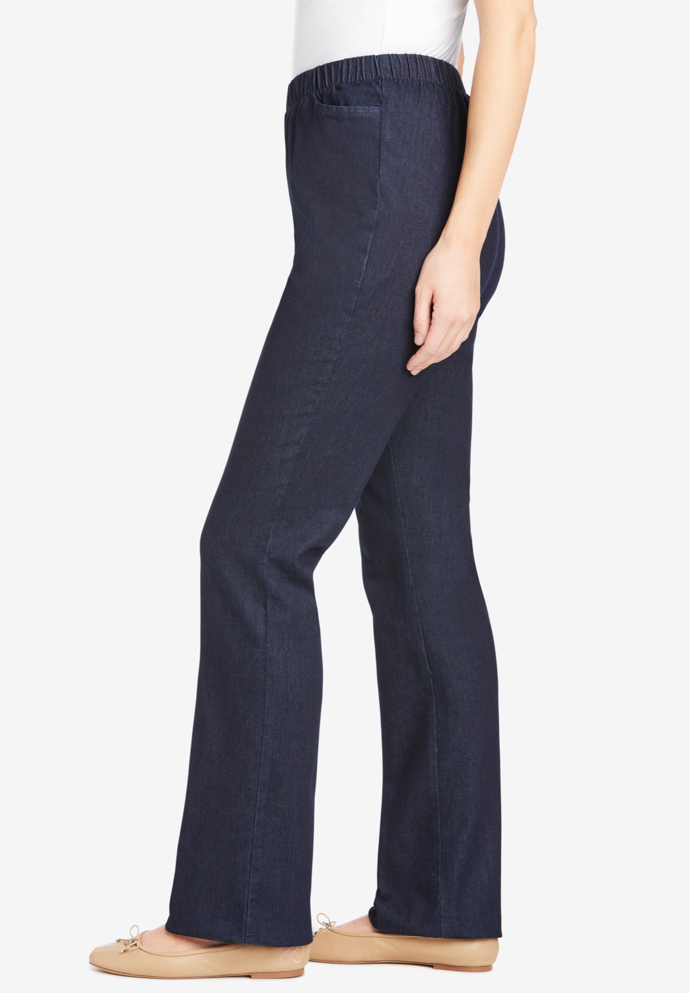 Fineline Stretch Denim Pull-On Bootcut Jeans image number 2