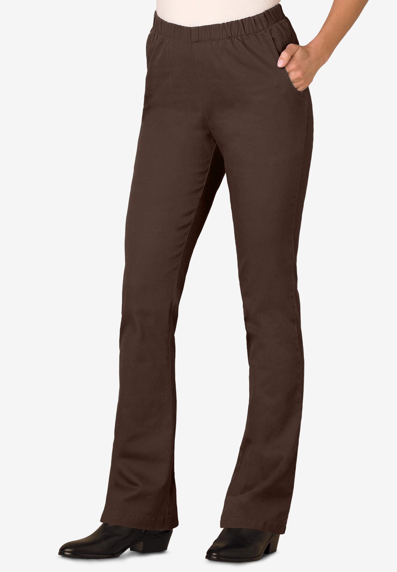 Fineline Stretch Denim Pull-On Bootcut Jeans image number 0