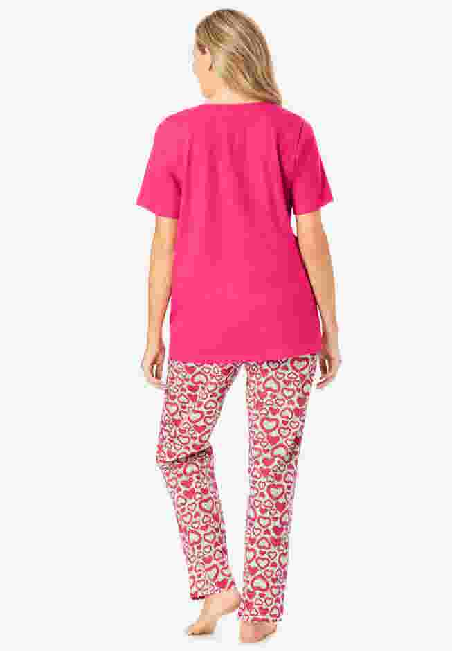 Embroidered Short-Sleeve Sleep Top image number 1