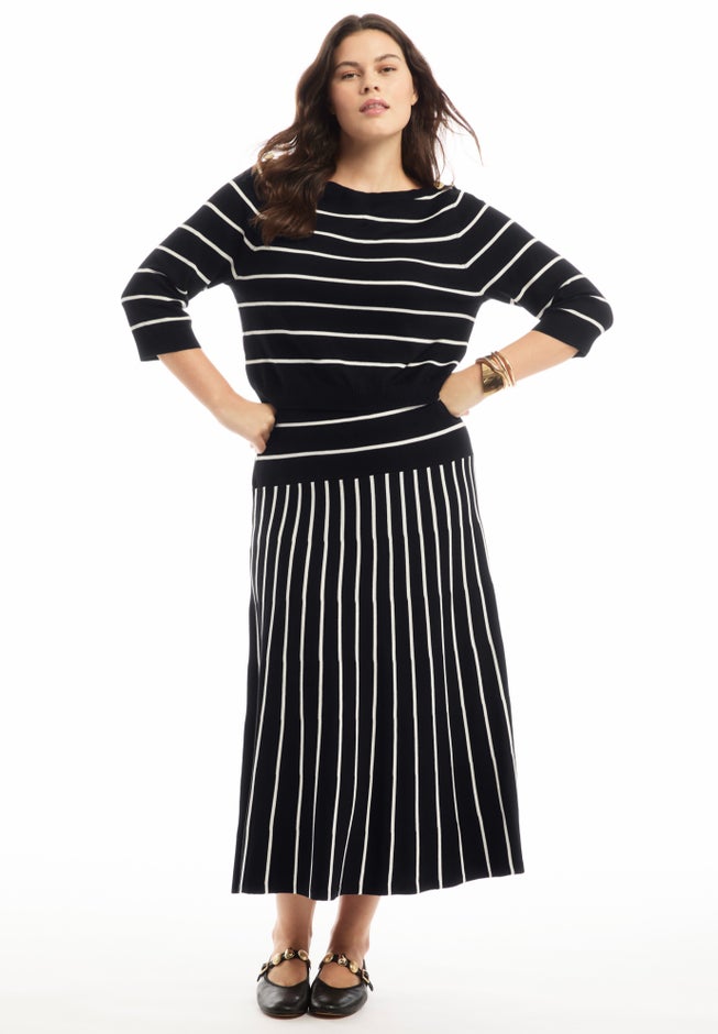 Cropped Boat Neck Sweater image number 0