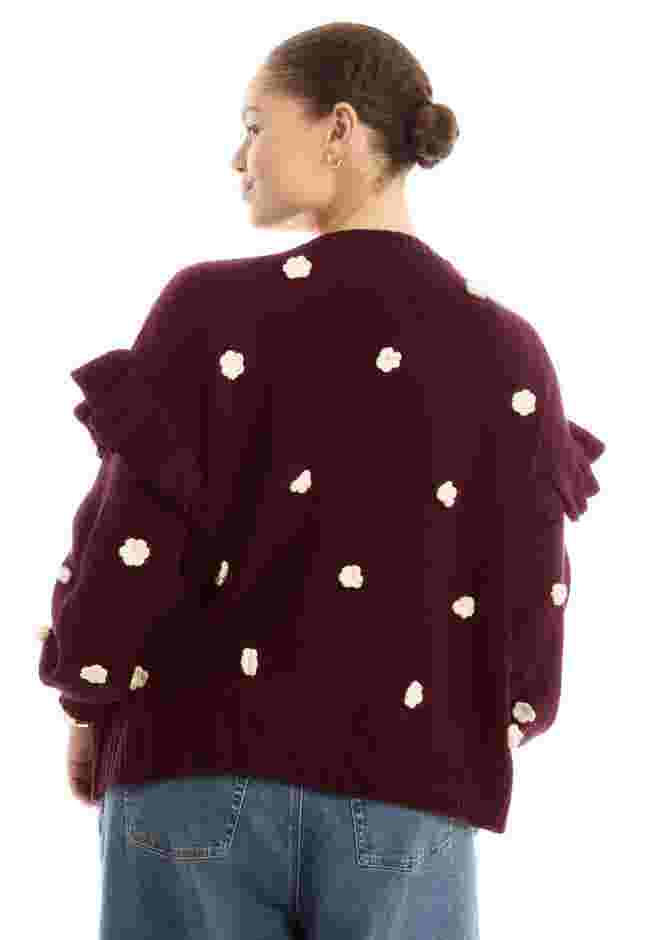 Ruffle-Sleeve Cardigan image number 1