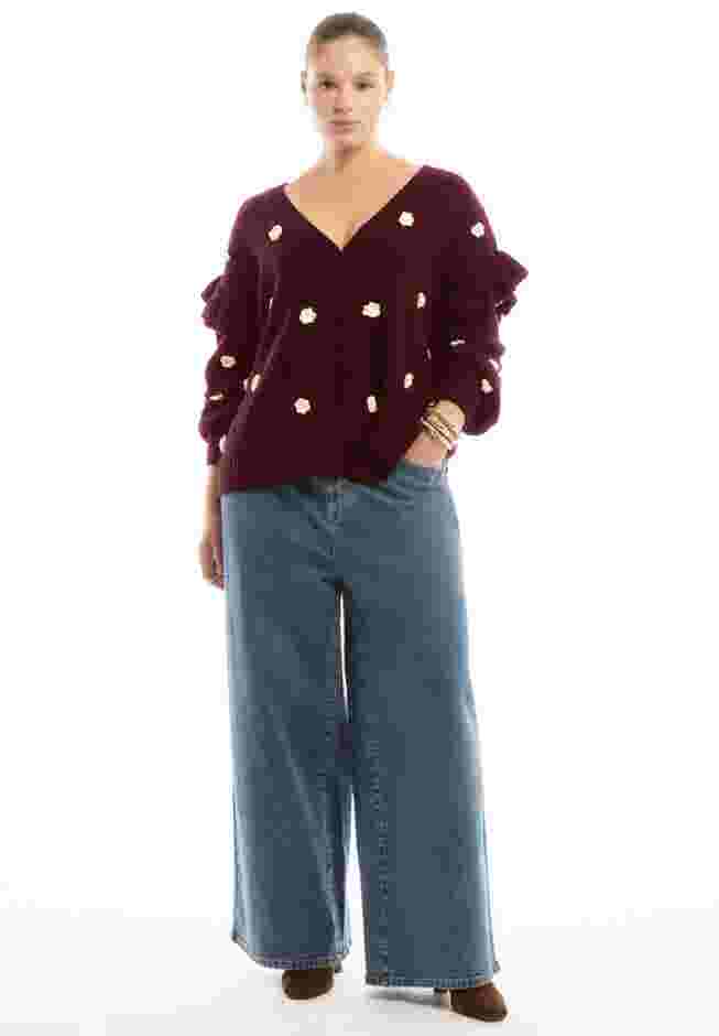 Ruffle-Sleeve Cardigan image number 0