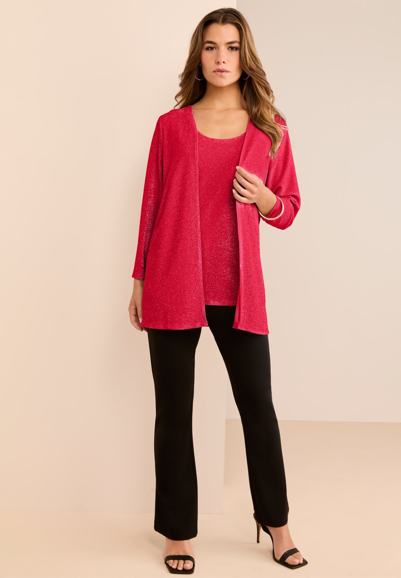 Glitter Tank Top and Cardigan Twinset image number 0