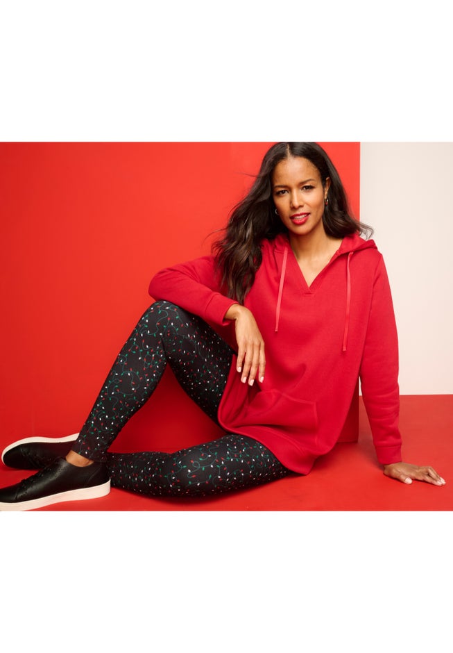 Comfort+ Fleece V Neck Hooded Sweatshirt image number 5