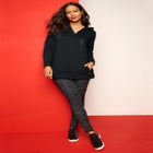 Comfort+ Fleece V Neck Hooded Sweatshirt image number null