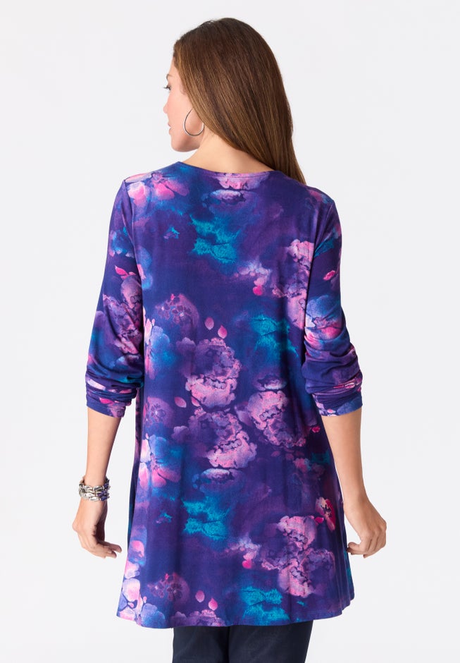 Ultra Drape V Neck Swing Tunic image number 1