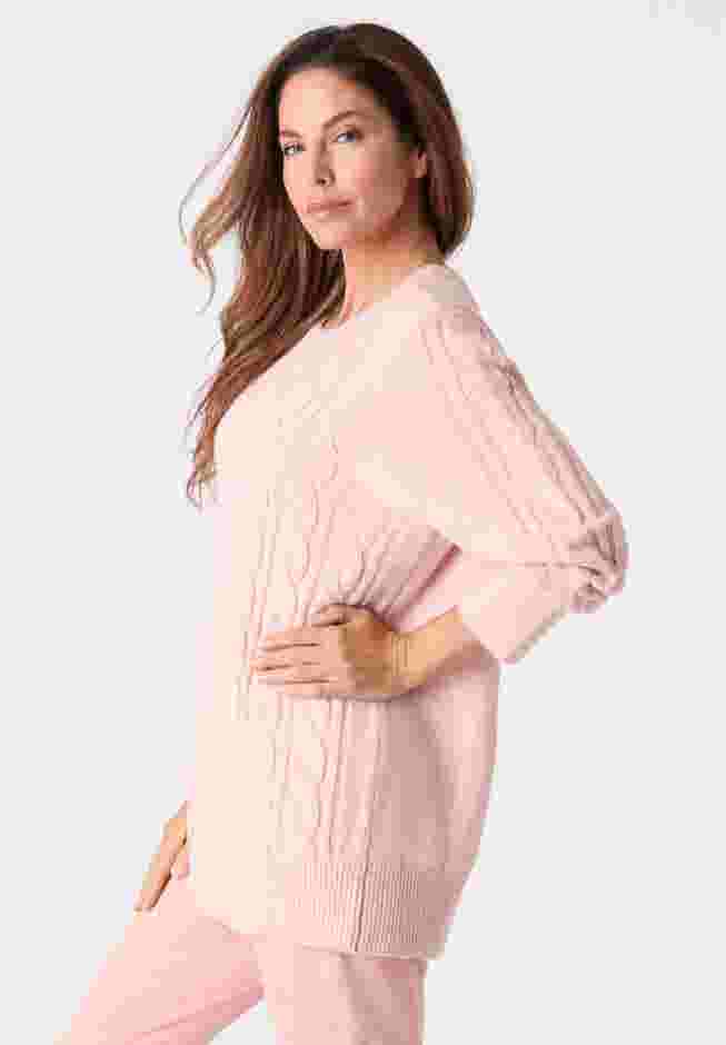 CashMORE Cable Sweater image number 3