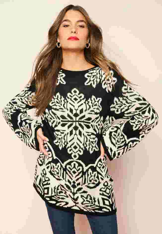 Fair Isle Boatneck Sweater image number 0