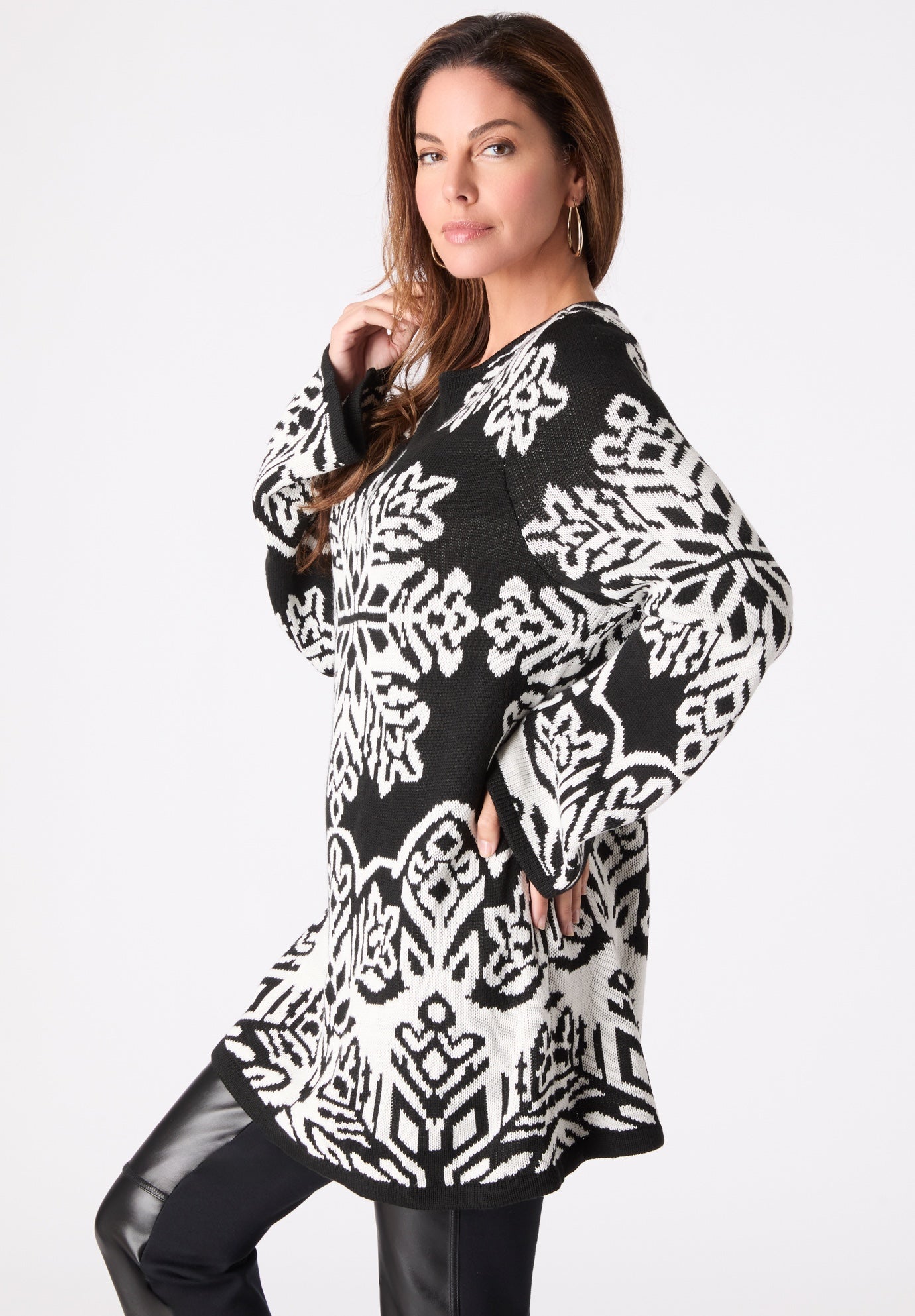 Fair Isle Boatneck Sweater image number 3