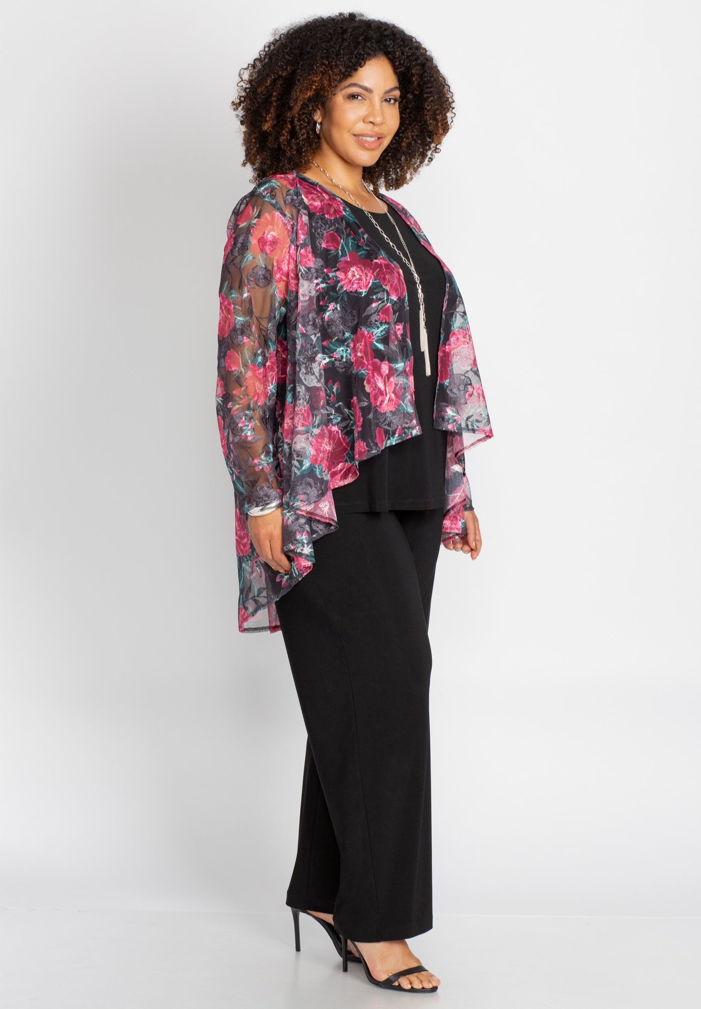 Cascade Embroidered 3-Piece Pant Suit image number 1