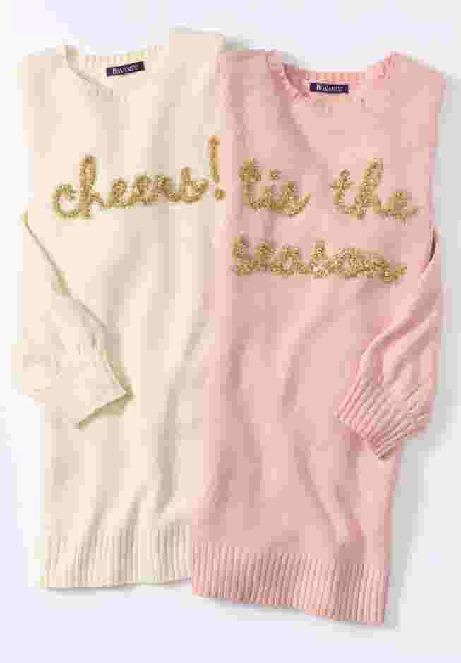 Embroidered Metallic Sweater image number 1