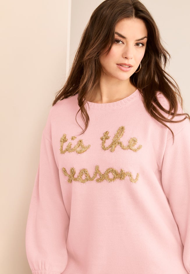 Plus Size Embroidery Sweater image number 1