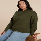 Overlap Mockneck Sweater image number null
